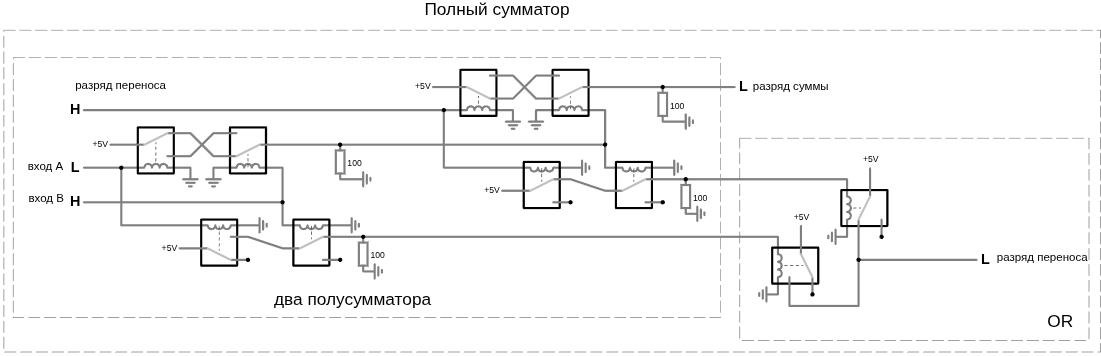 полный сумматор на реле