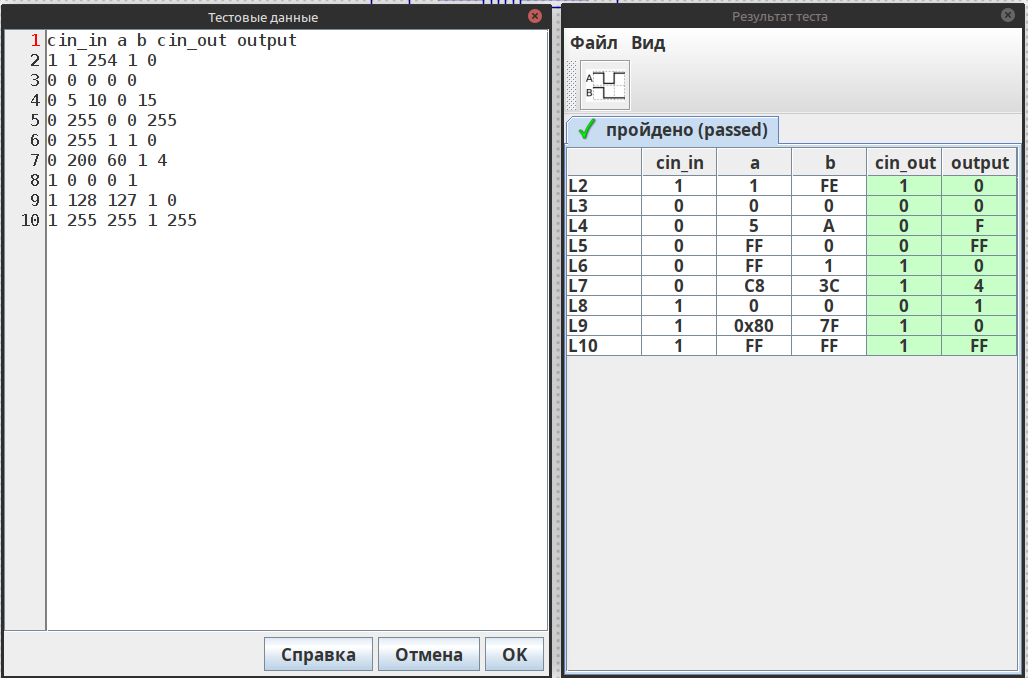 Тестирование кода vhdl в симуляторе Digital