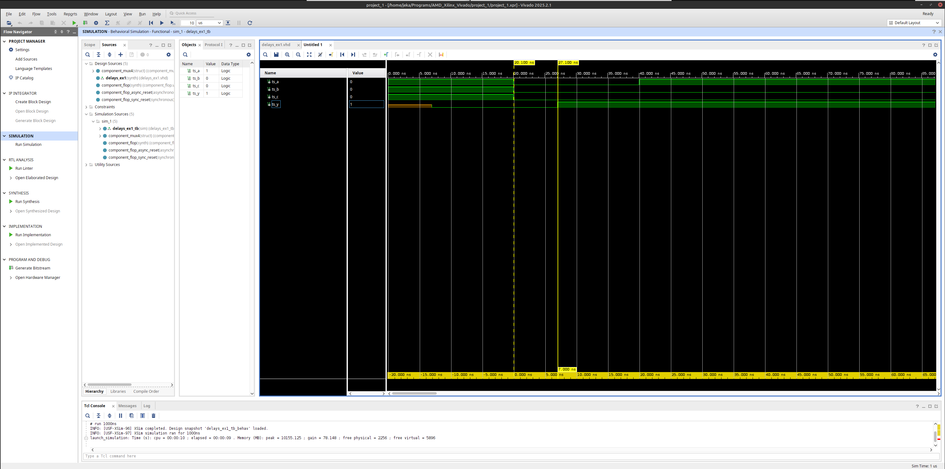 AMD Xilinx Vivado: Waveform Viewer